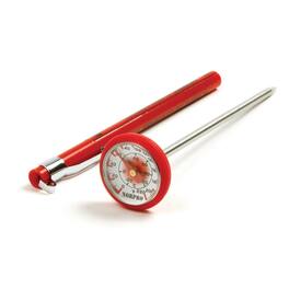 Norpro - Soft Grip Silicone Instant Read Thermometer, 1 Inch Dial - Red