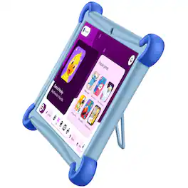 ME - 10" 128GB Kids' Tablet - Google Kids Space - Parental Controls - Android 15 - Bumper Case with Built-In Kickstand - Blue