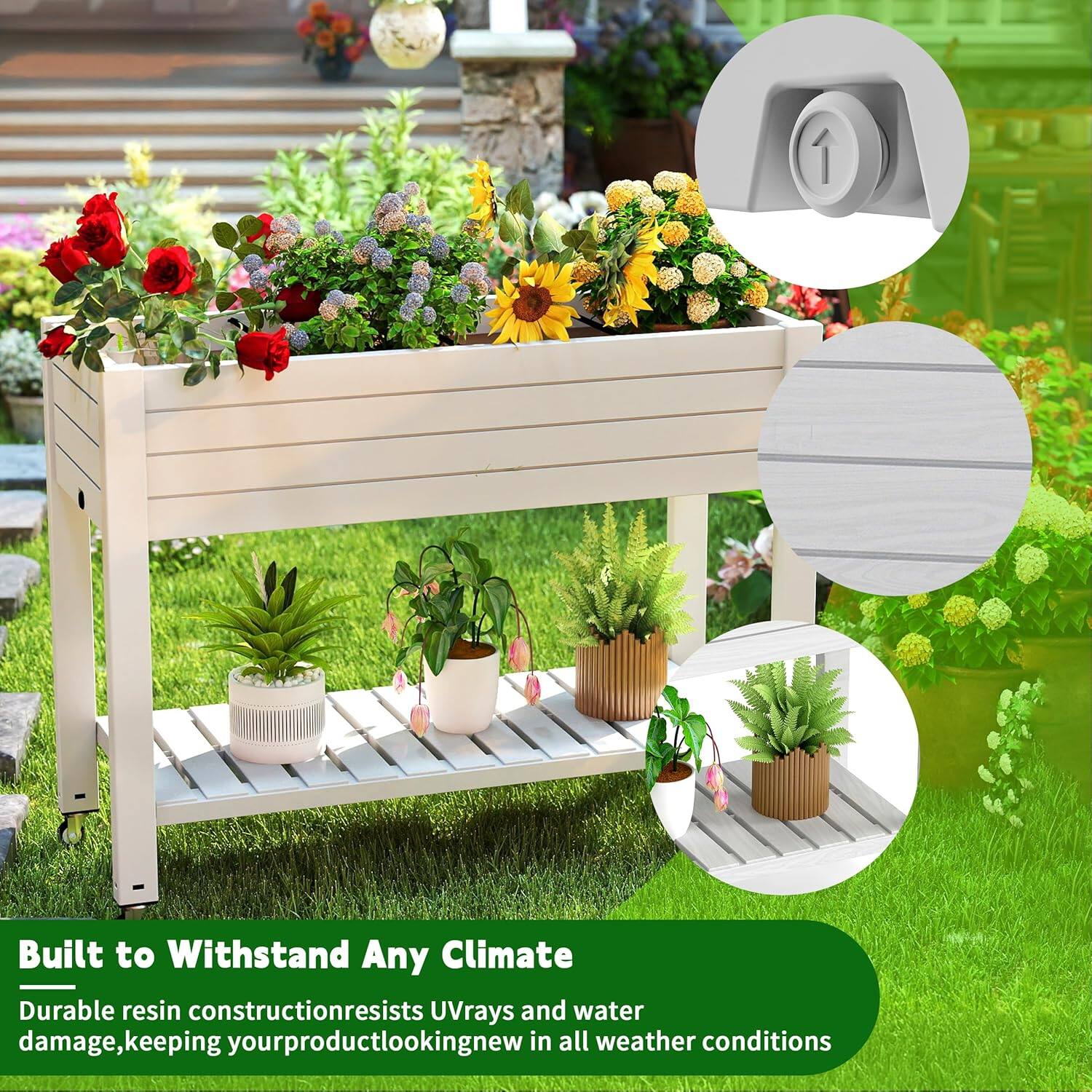 Built to Withstand Any Climate

Durable resin construction resists UV rays and water damage, keeping your product looking new in all weather conditions