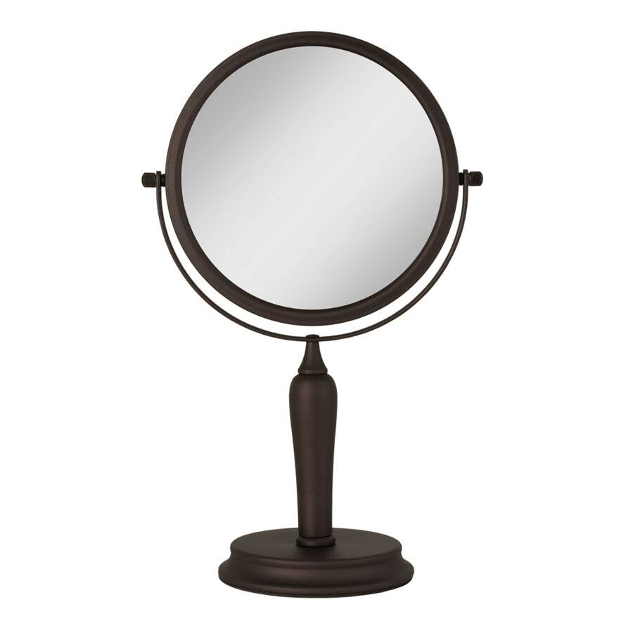 Front. Zadro - Anaheim, Makeup Mirror with 5X/1X Magnifications & Swiveling Head - Oil Rubbed Bronze.