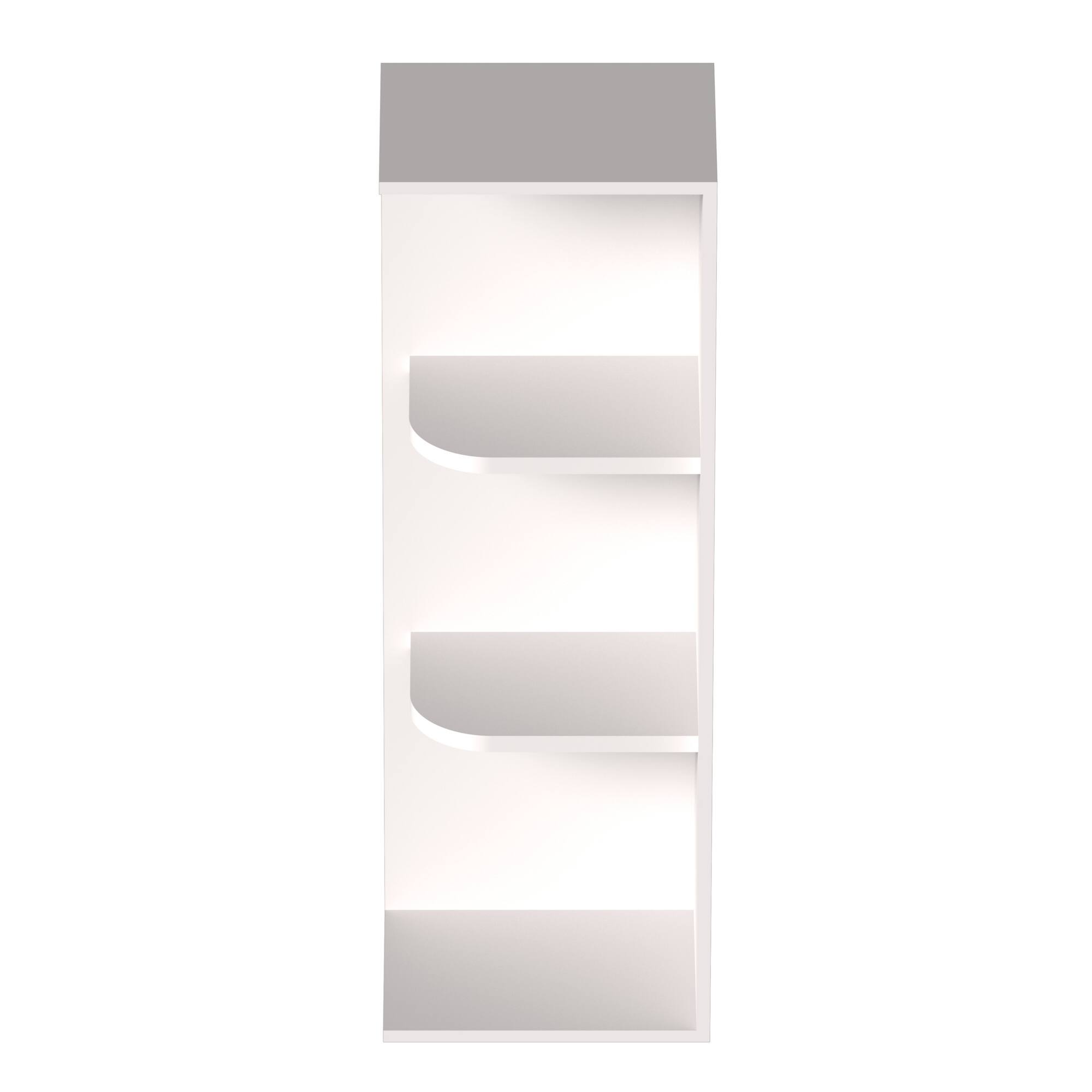 Angle. Boyel Living - 9-in W x 36-in H x 12-in D Shaker RTA Kitchen Wall End Open Shelf Cabinet - White Shaker.