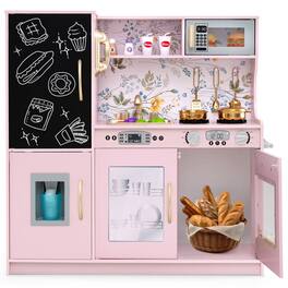 SlickBlue - Toddler Pretend Play Kitchen for Boys and Girls Ages 3–6 - Light Pink
