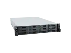 Front. Synology - Synology SA6400 12Bay Rackmount NAS - Black.