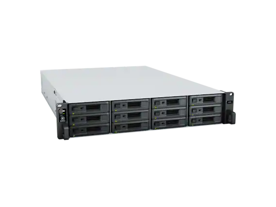 Front. Synology - Synology SA6400 12Bay Rackmount NAS - Black.