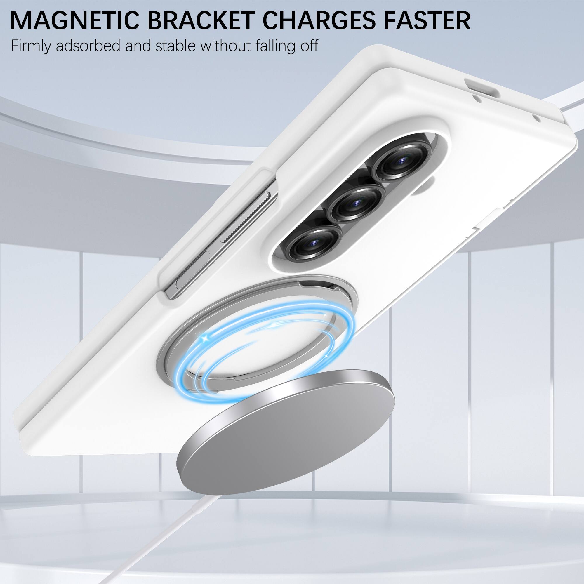 MAGNETIC BRACKET CHARGES FASTER  
Firmly adsorbed and stable without falling off