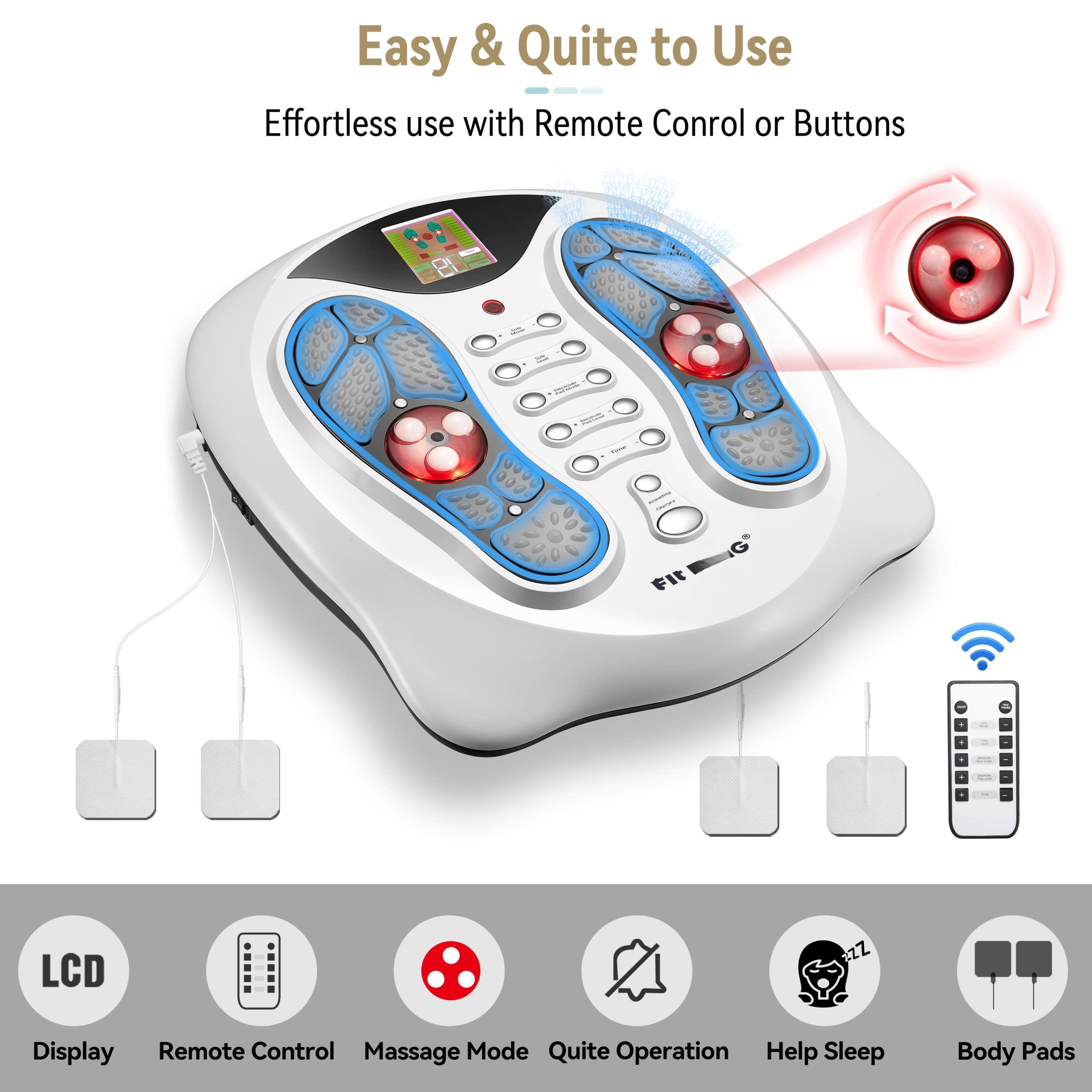 Easy & Quite to Use

Effortless use with Remote Control or Buttons

- LCD Display
- Remote Control
- Massage Mode
- Quite Operation
- Help Sleep
- Body Pads