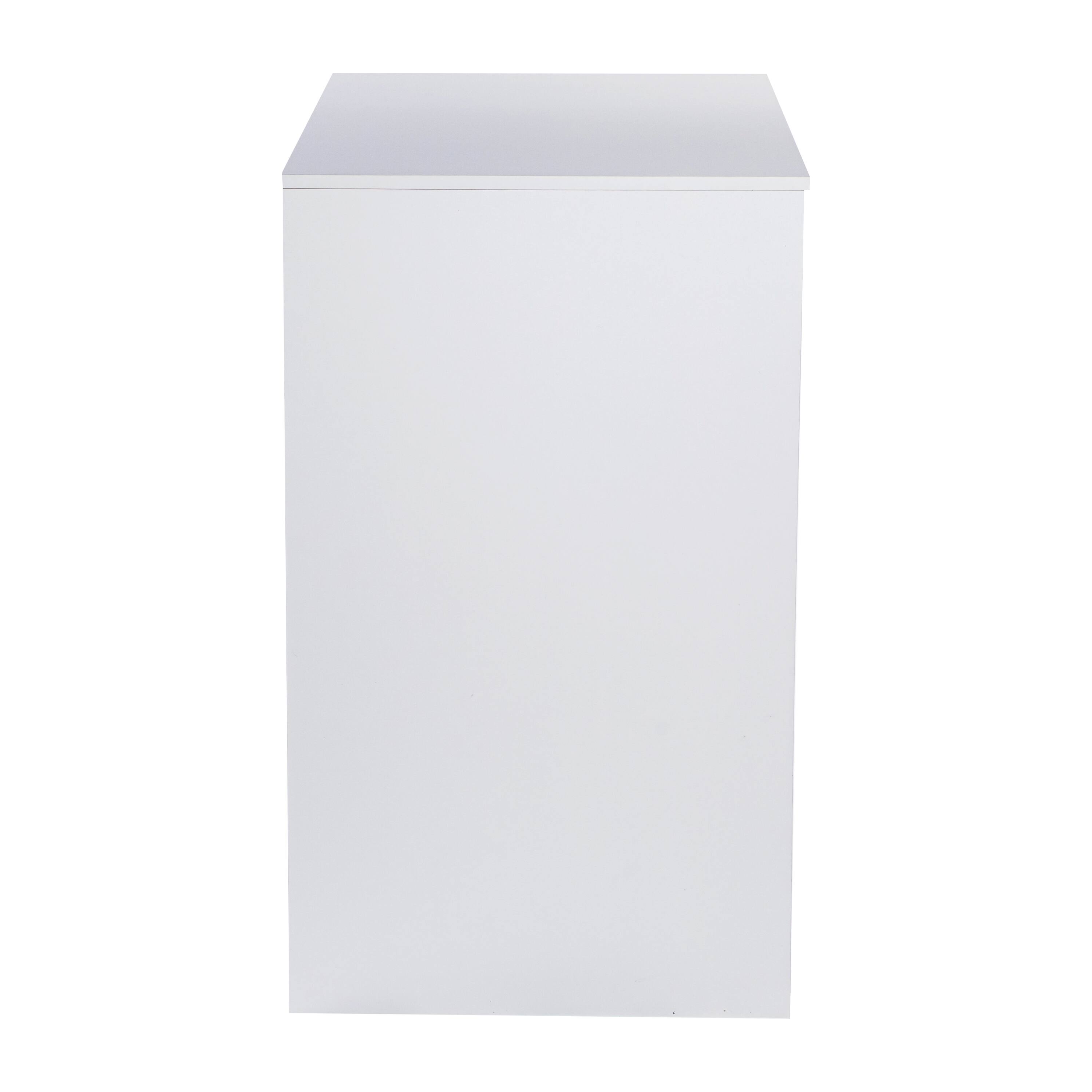 Alt View 6. Emma + Oliver - Freesia Mini Fridge Overshelf with Dual Side Cubbies - White.
