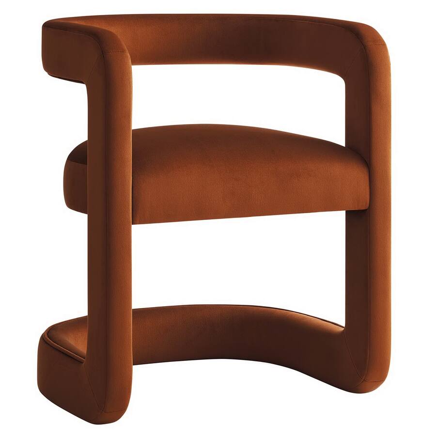 Modway Red Chair Winslow Barrel Performance Velvet Dining Chair by Modway Red EEI-7052 ...