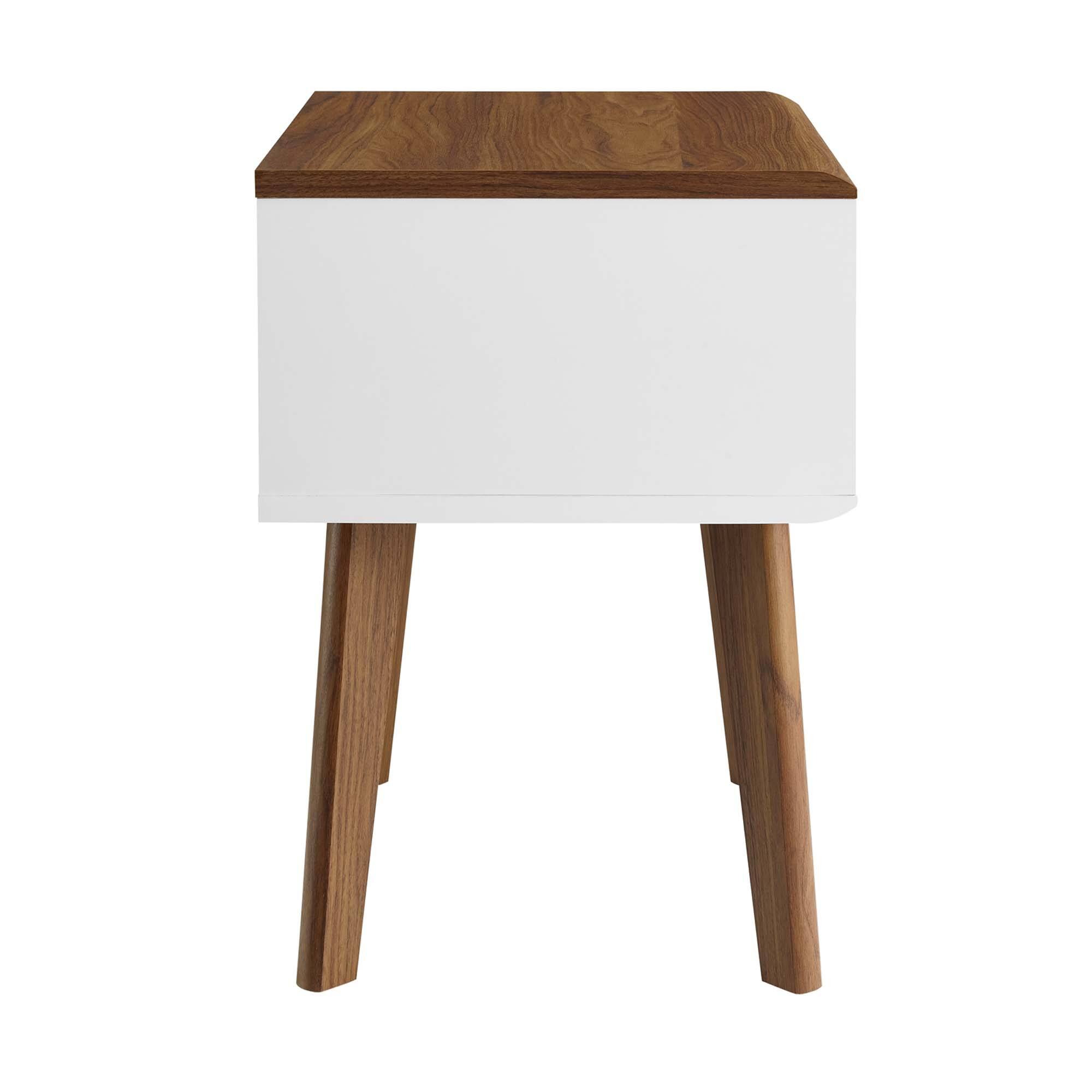 Alt View 1. Modway - Render End Table by Modway - Walnut White.