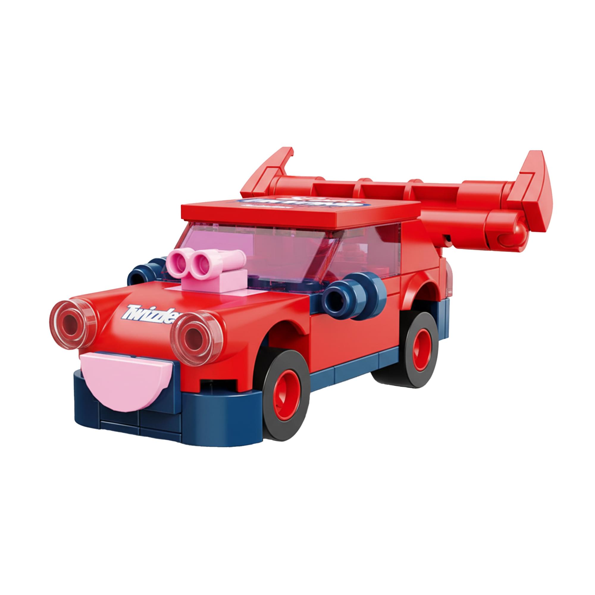 Alt View 2. Brickcraft - Twizzlers Racer 76-Piece Brickcraft Building Set - Red.
