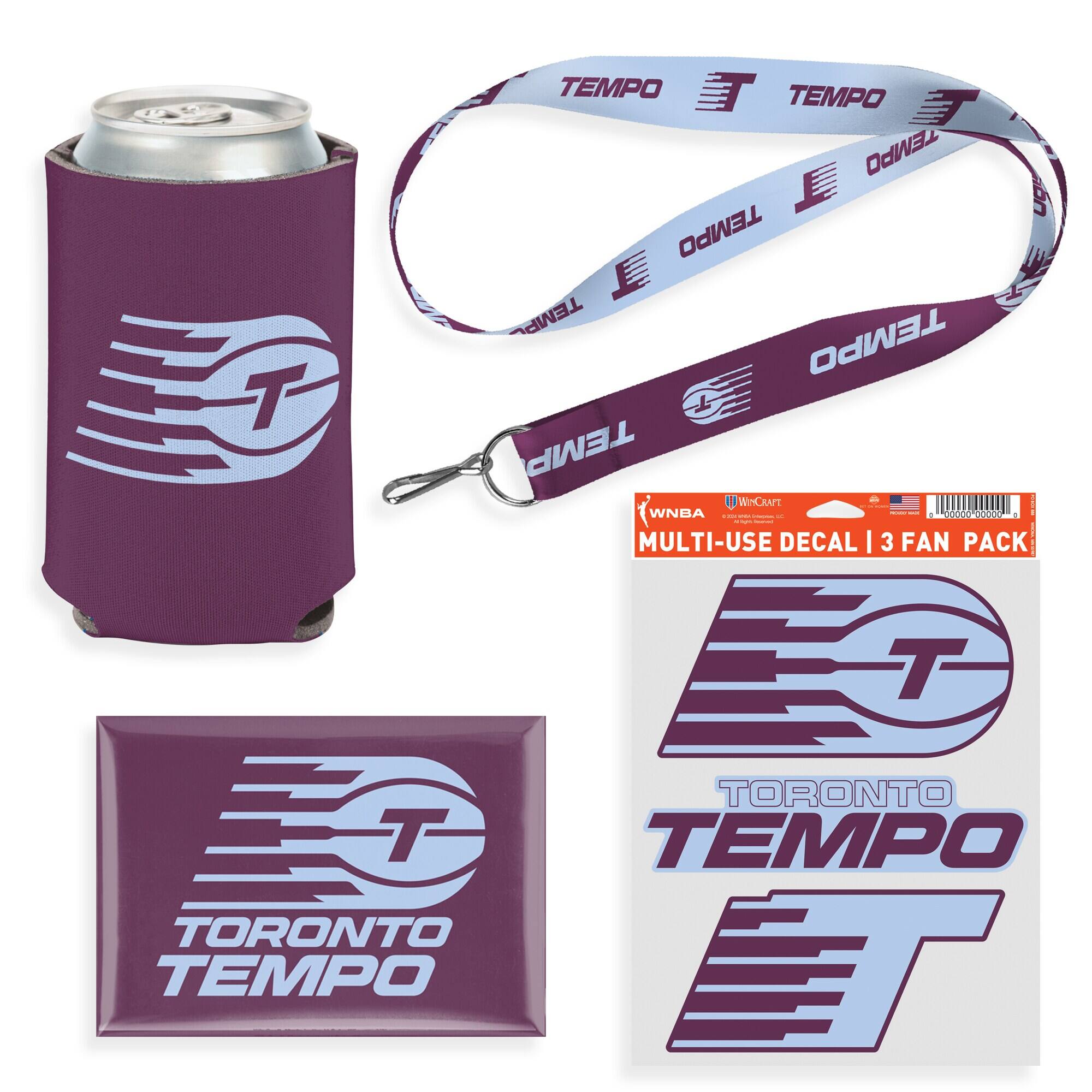 WNBA  
WI-CRAFT  
MULTI-USE DECAL | 3 FAN PACK  

TORONTO TEMPO  
TEMPO  
TEMPO  
TEMPO