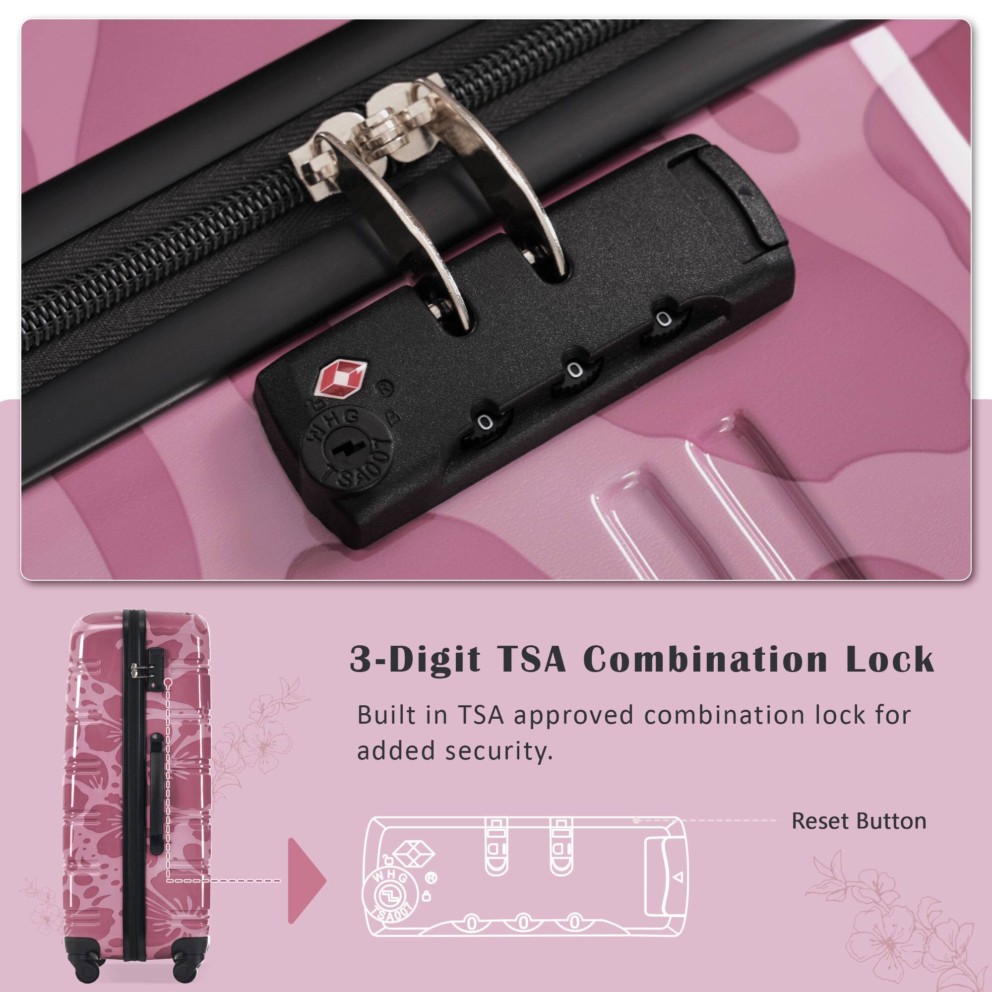 3-Digit TSA Combination Lock

Built in TSA approved combination lock for added security.

Reset Button
