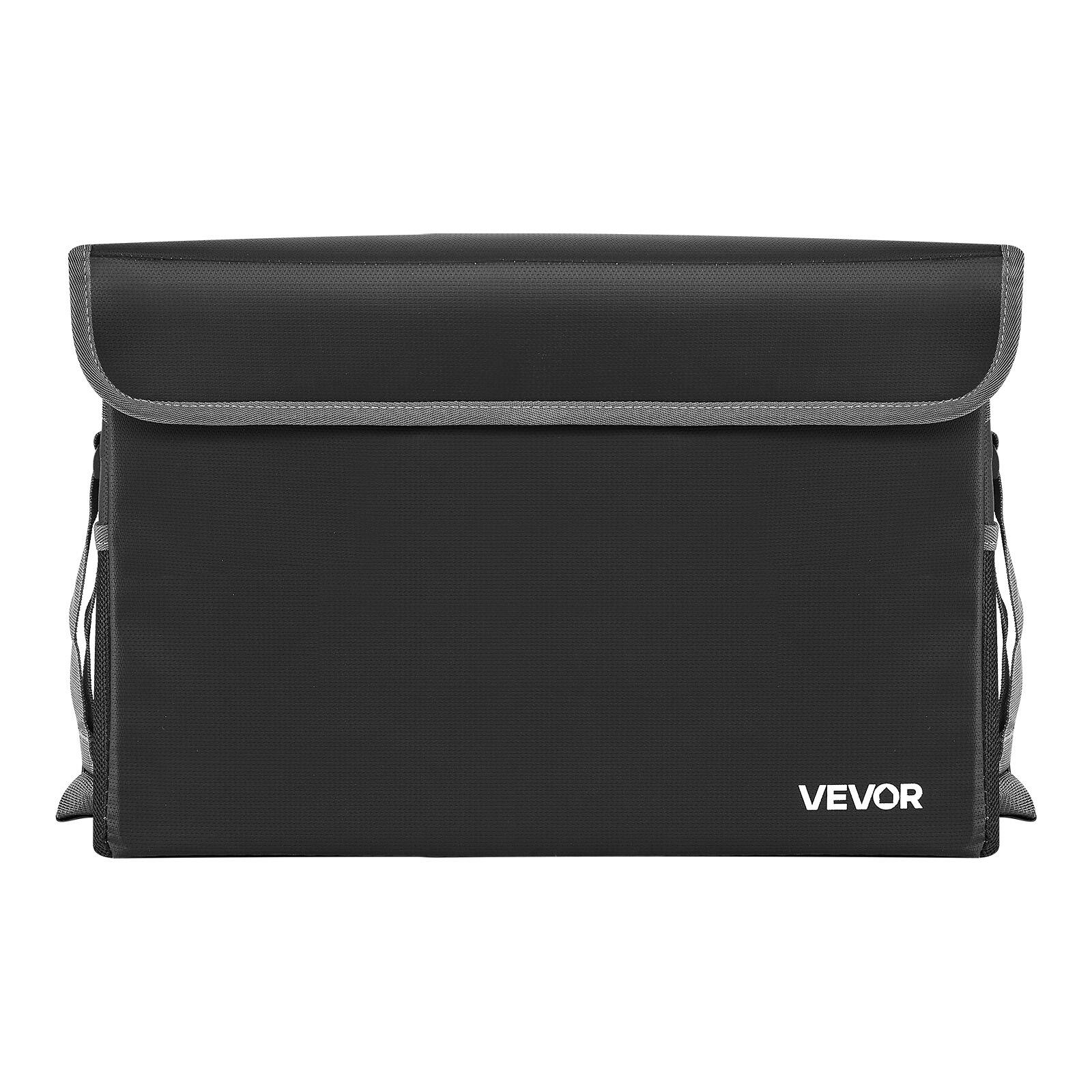 Alt View 5. VEVOR - Fireproof Document Box, 1832 ℉ Heat Insulated Fireproof & Waterproof Box, Space-Saving and Foldable Design - Black.