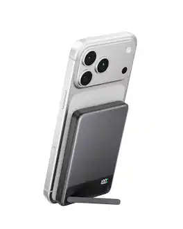 INIU - MagPro, Magnetic Power Bank, Ultra Slim 10000mAh Qi2 15W Wireless Power Bank for iPhone 17/16/15/14/13/12 - Black