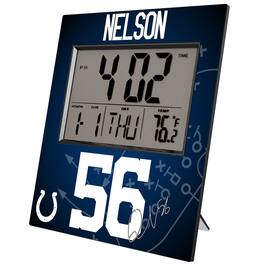 Keyscaper - Quenton Nelson Indianapolis Colts Digital Desk & Wall Clock - Multicolor