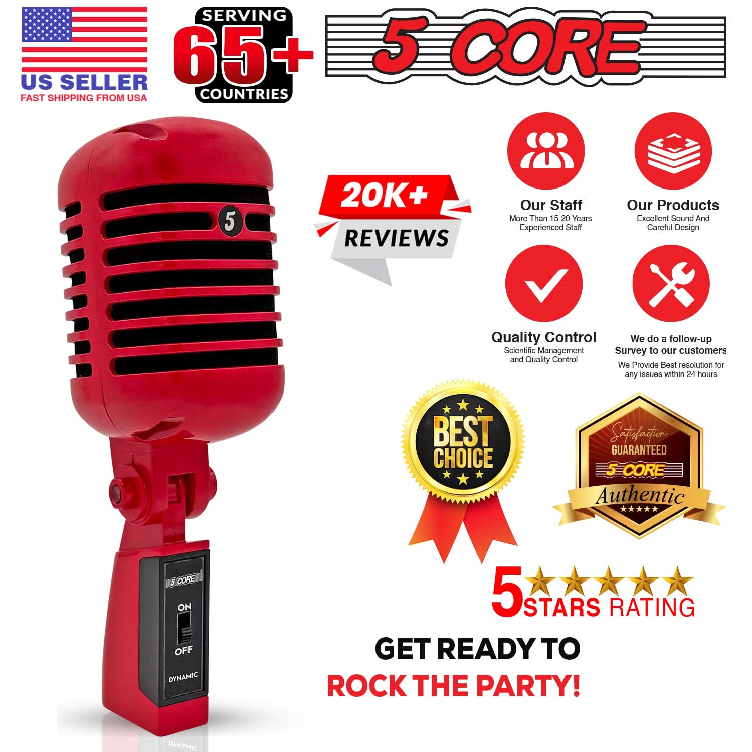 SERVING 65+ COUNTRIES + US SELLER FAST SHIPPING FROM USA

5 CORE

20K+ REVIEWS

Our Staff More Than 15:20 Years Experienced Staff

Our Products Excellent Sound And Careful Design

Quality Control Scientific Management and Quality Control

We do a follow-up Survey to our customers We Provide Best resolution for any issues within 24 hours

BEST CHOICE Satrfacton GUARANTEED 5 CORE Authentic

5 STARS RATING

GET READY TO ROCK THE PARTY!

ON OFF DYNAMIC