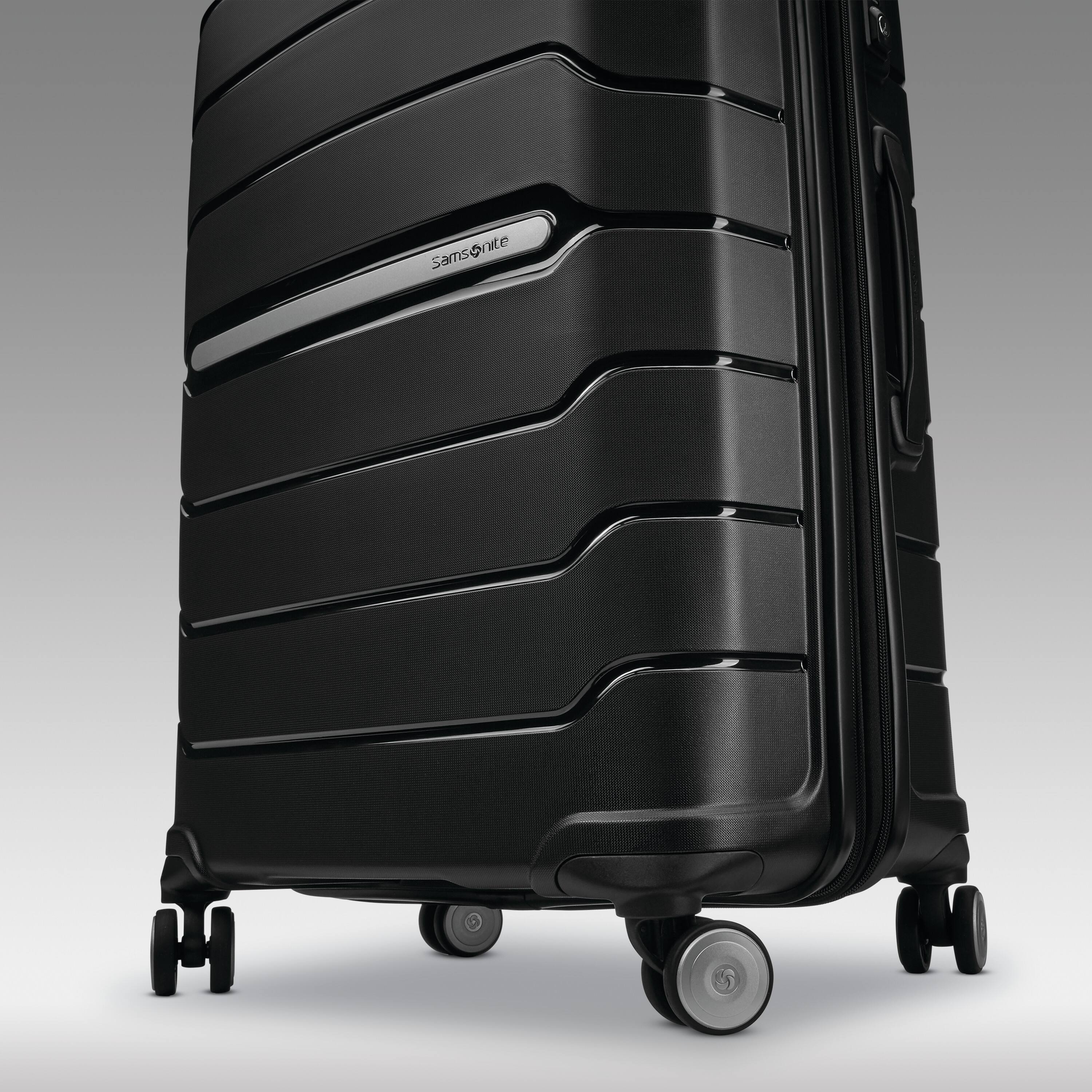 Alt View 4. Samsonite - Expandable Freeform Suitcase Set Nest 2Pc (SP21/28) - Black.