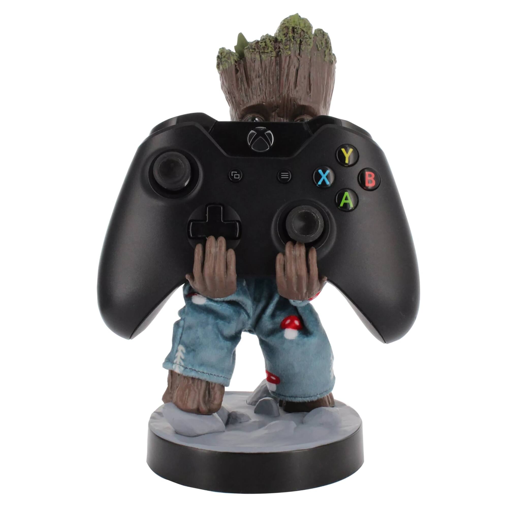 Angle. Cable Guys by Exquisite Gaming - Guardians of The Galaxy: Toddler Groot In Pj's Game Controller & Phone Holder.