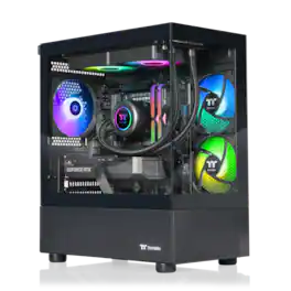 Thermaltake - LCGS View u2660T-170 Gaming Desktop Intel Core Ultra7 265KF, 32GB DDR5 Memory NVIDIA GeForce RTX 5060 Ti 8GB 1TB NVMe M2 - Black