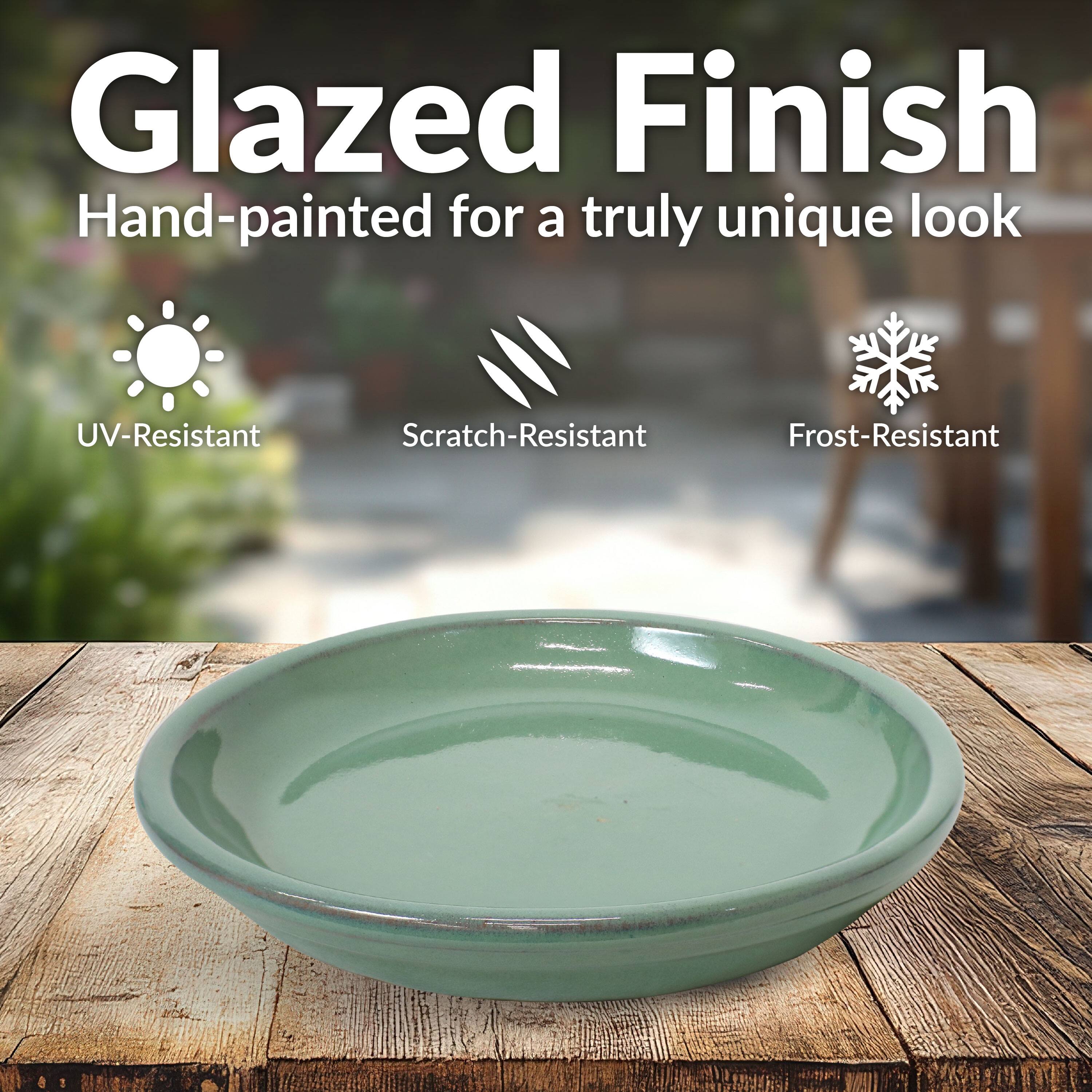 Glazed Finish  
Hand-painted for a truly unique look  

- UV-Resistant  
- Scratch-Resistant  
- Frost-Resistant