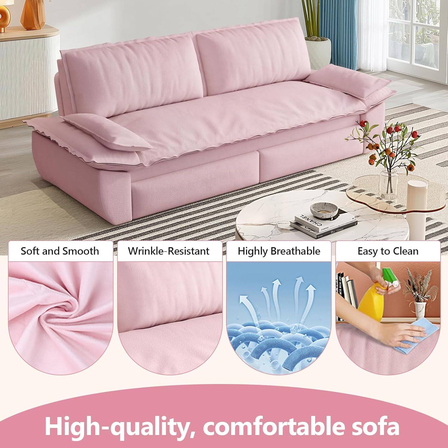 CHANEL Soft and Smooth Wrinkle-Resistant Highly Breathable Easy to Clean

High-quality, comfortable sofa
