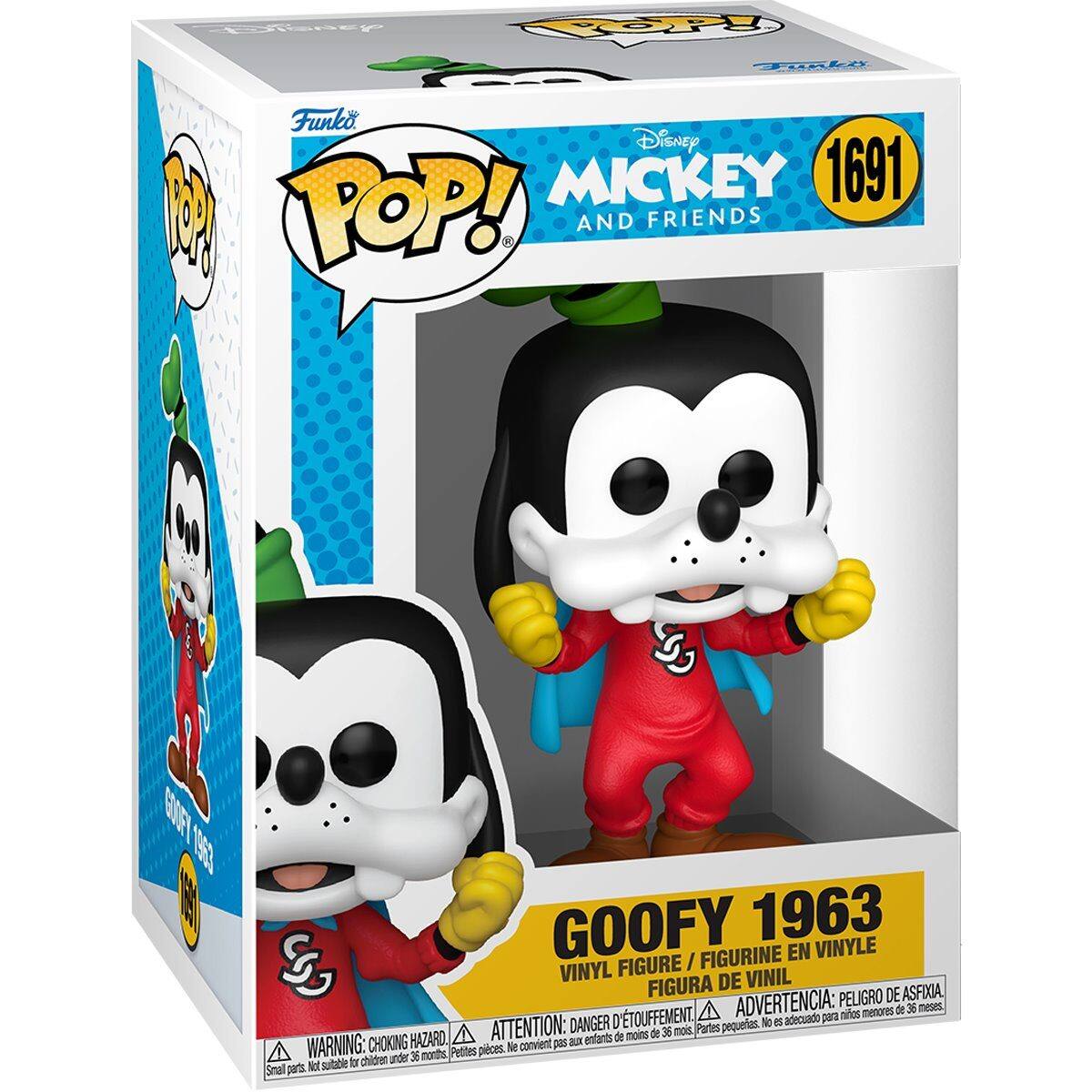Eobney FP L - Funko Disney MICKEY 1691 POP! AND FRIENDS DE 1060 KE GOOFY 1963 FIGURINE EN VINYLE S VINYL FIGURE / FIGURA DE VINIL ADVERTENCIA: PELIGRO DE ASFIXIA menores de 36 meses D'TOUFFEMENT. adecuado para niños DANGER pequeñas. No HAZARD. ATTENTION: a enfants de moins de 36 mois Prartes WARNING: CHOKING Petites pièces. Ne convient pas aux enfants de moins de 36 mois. Not suitable for children under 36 months.