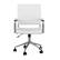 Alt View 21. Martha Stewart - Piper Ribbed Faux Leather Office Chair - White Faux Leather/Polished Nickel.