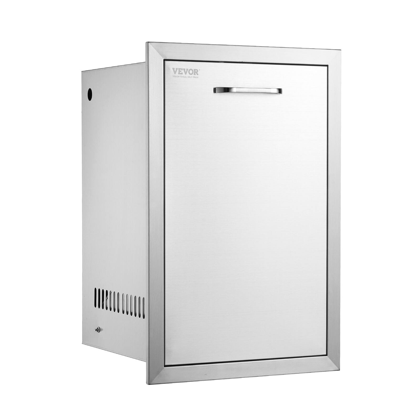 Alt View 5. VEVOR - Stainless Steel Storage Drawer Outdoor Kitchen Propane Tank Drawer Built-in Trash Drawer 16 x 22 x 16 Inch Propane Tank - Natural color.