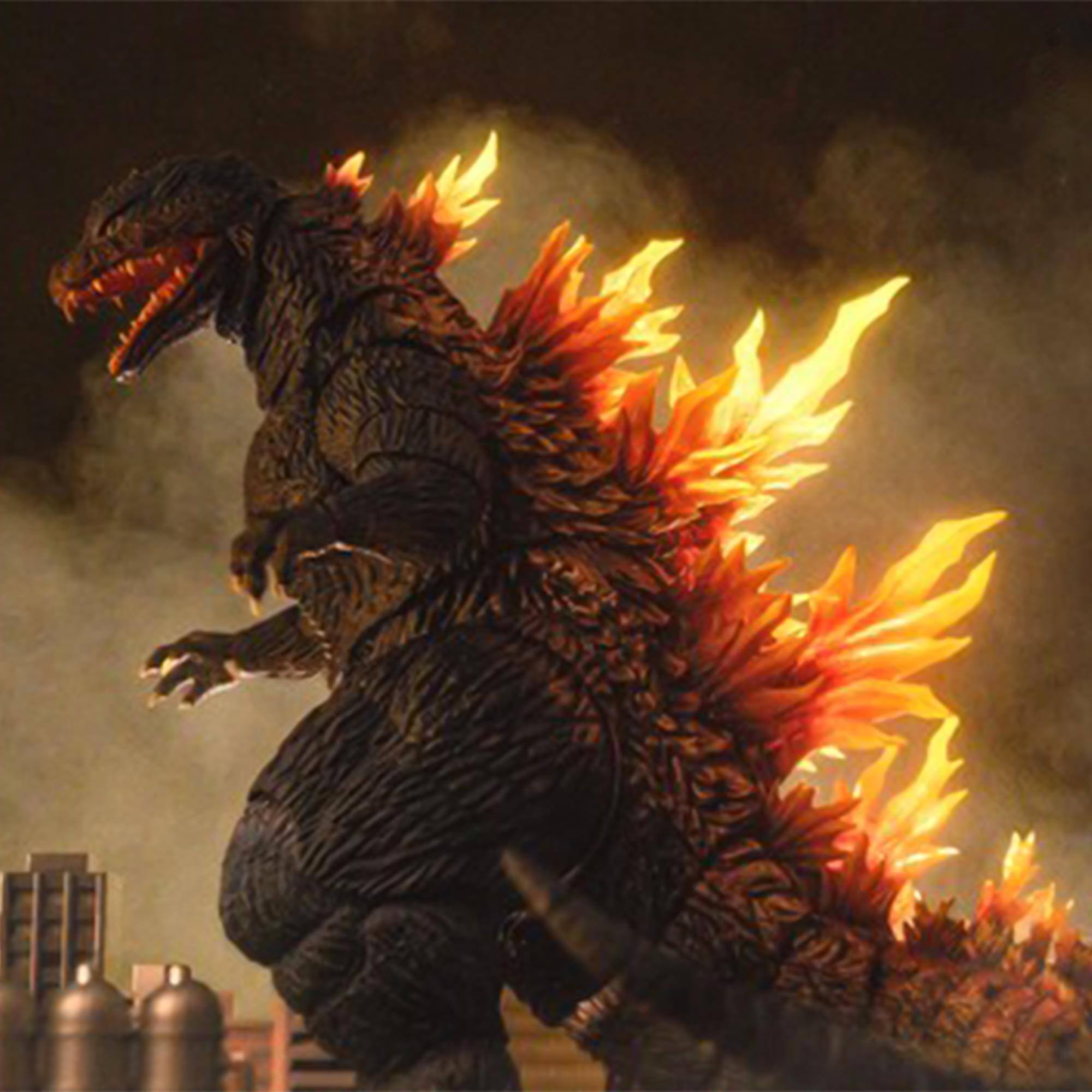 Alt View 4. Hiya - Godzilla Millennium (1999) 7-Inch Action Figure | Heat Ray Version - Grey.
