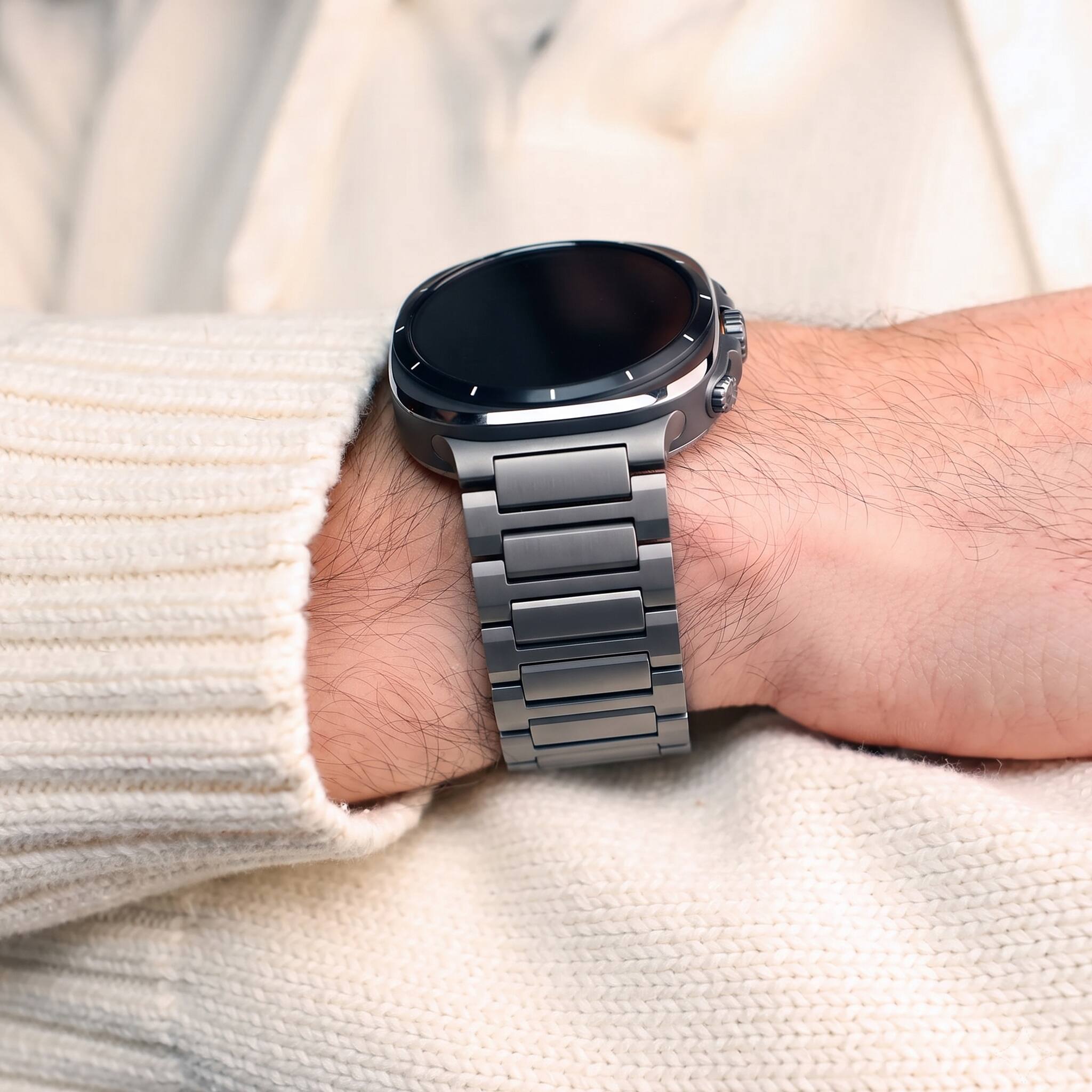 Alt View 2. Ultra Supply Co - Titan G4 Titanium Band for Galaxy Watch Ultra 2 / Ultra 47mm - Silver.