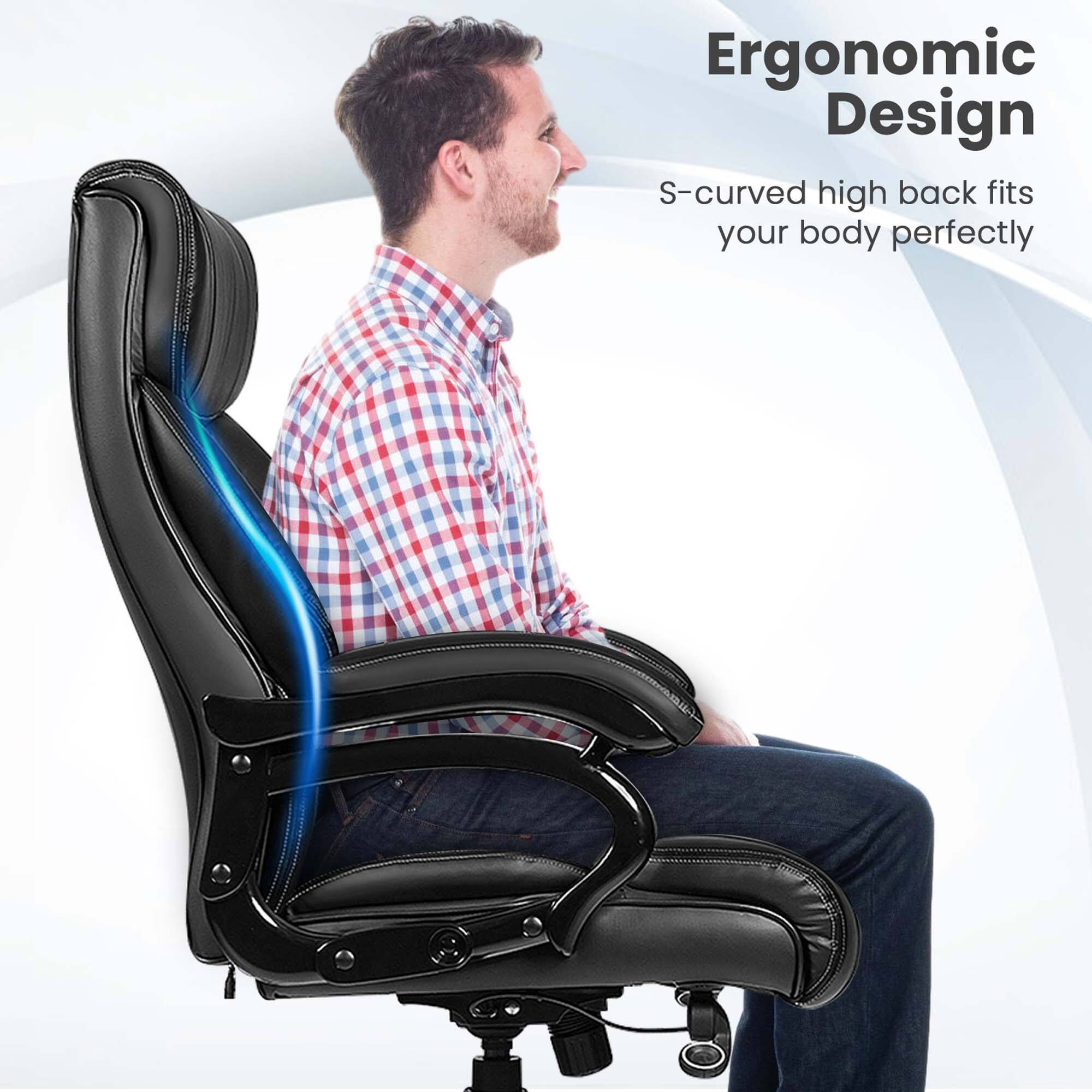 Ergonomic Design: S-curved high back fits your body perfectly.