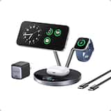 Anker - Prime 3-in-1 Charging Station, Qi2.2-Certified 25W Wireless Charger Dock Stand - Phantom Gray