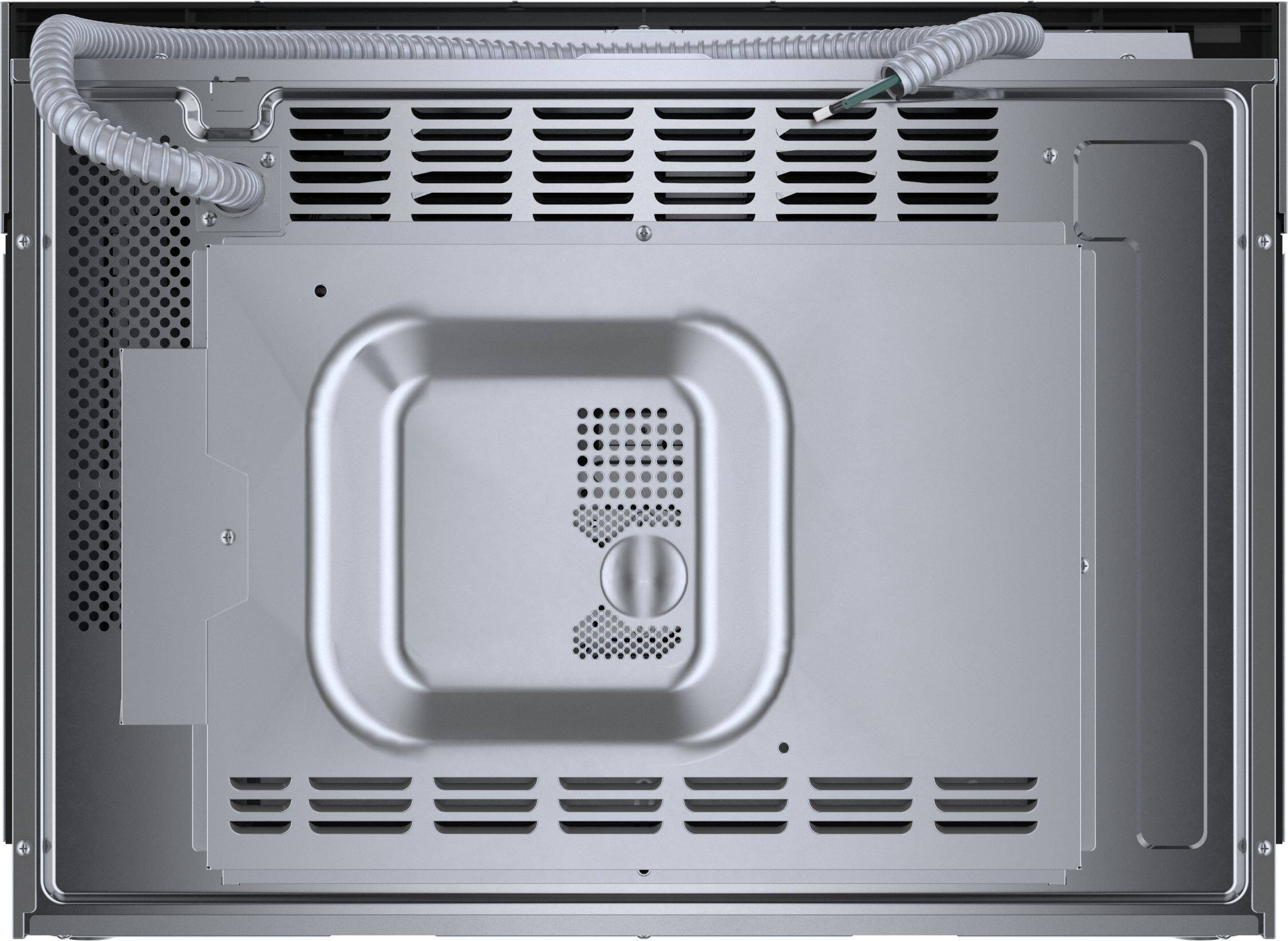 Back. Bosch - 800 Series 1.6 Cu. Ft. Convection Built-In Microwave with Sensor Cooking - Stainless Steel.