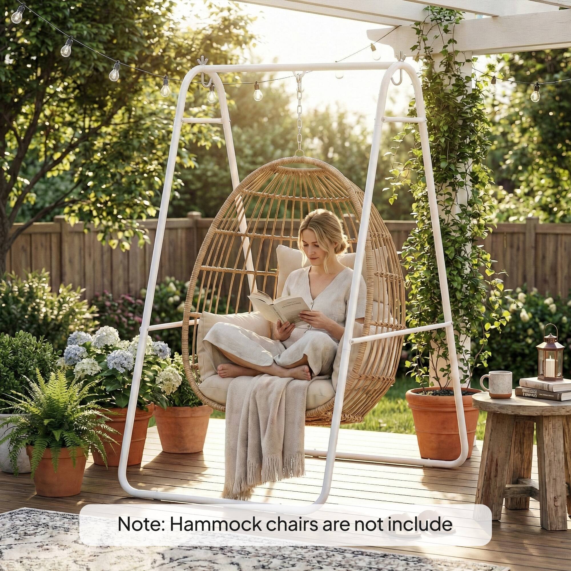 Note: Hammock chairs are not included.