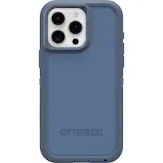 Front. OtterBox - Defender Series Pro XT Hard Shell for MagSafe for Apple iPhone 15 Pro Max - Baby Blue Jeans.