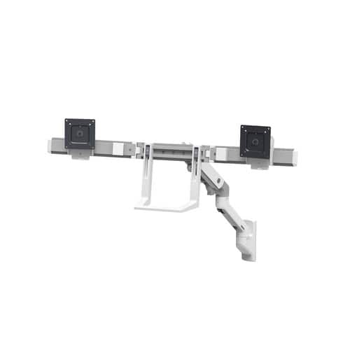 Ergotron - 45-479-216 HX Wall Mount Dual Monitor Arm - 2 Monitors Supported - Up to 32-inch Screens - 17.50 lbs Load Capacity - 100 - White