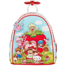 LoungeFly - Sanrio Hello Kitty & Strawberry Shortcake Mini Backpack - Multicolored