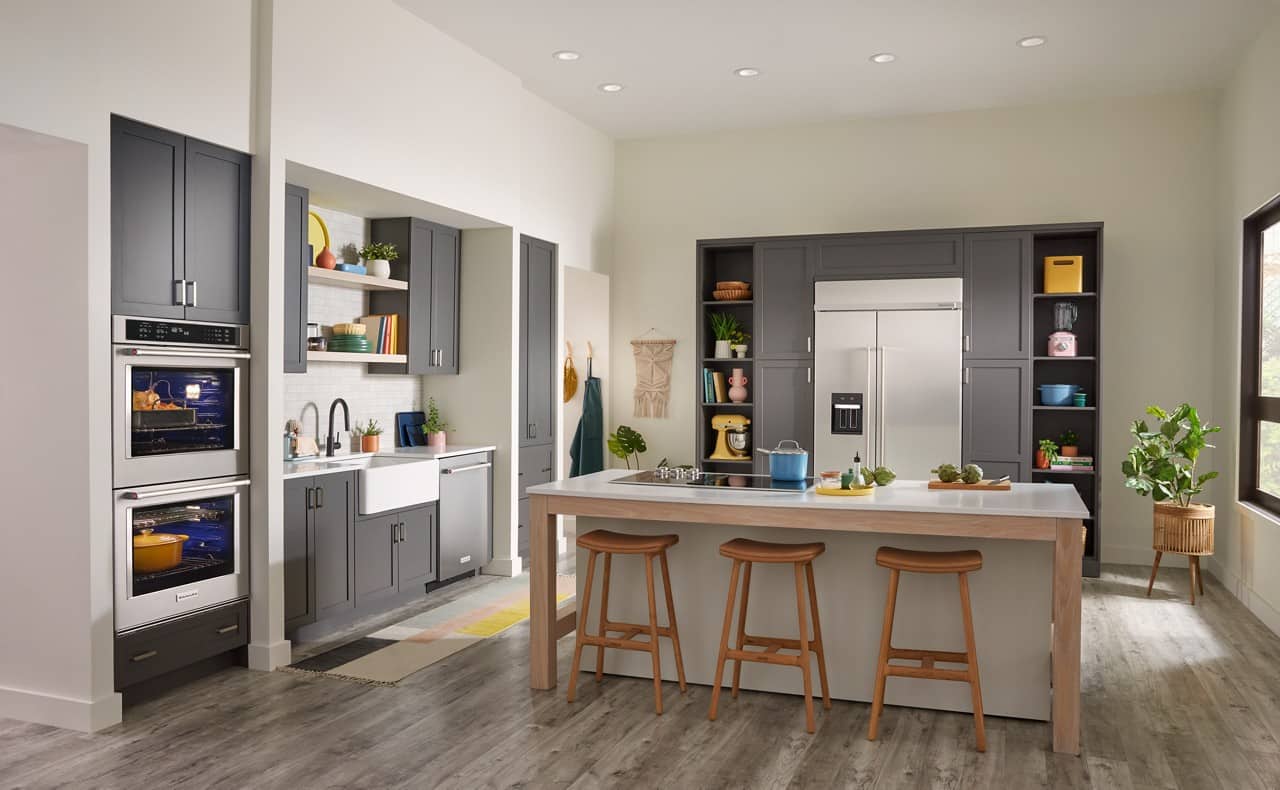 Alt View 15. KitchenAid - 27" Built-In Electric Convection Double Wall Oven with Air Fry Mode - Stainless Steel.