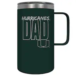 Great American Products - Miami Hurricanes Dad 18oz. Hustle Travel Mug - Multicolor