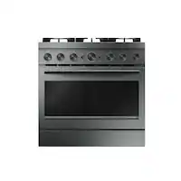 KitchenAid - 5.1 Cu. Ft Commercial Gas Range with No Preheat Air Fry Mode and 6 Burner - Juniper - Front_Zoom