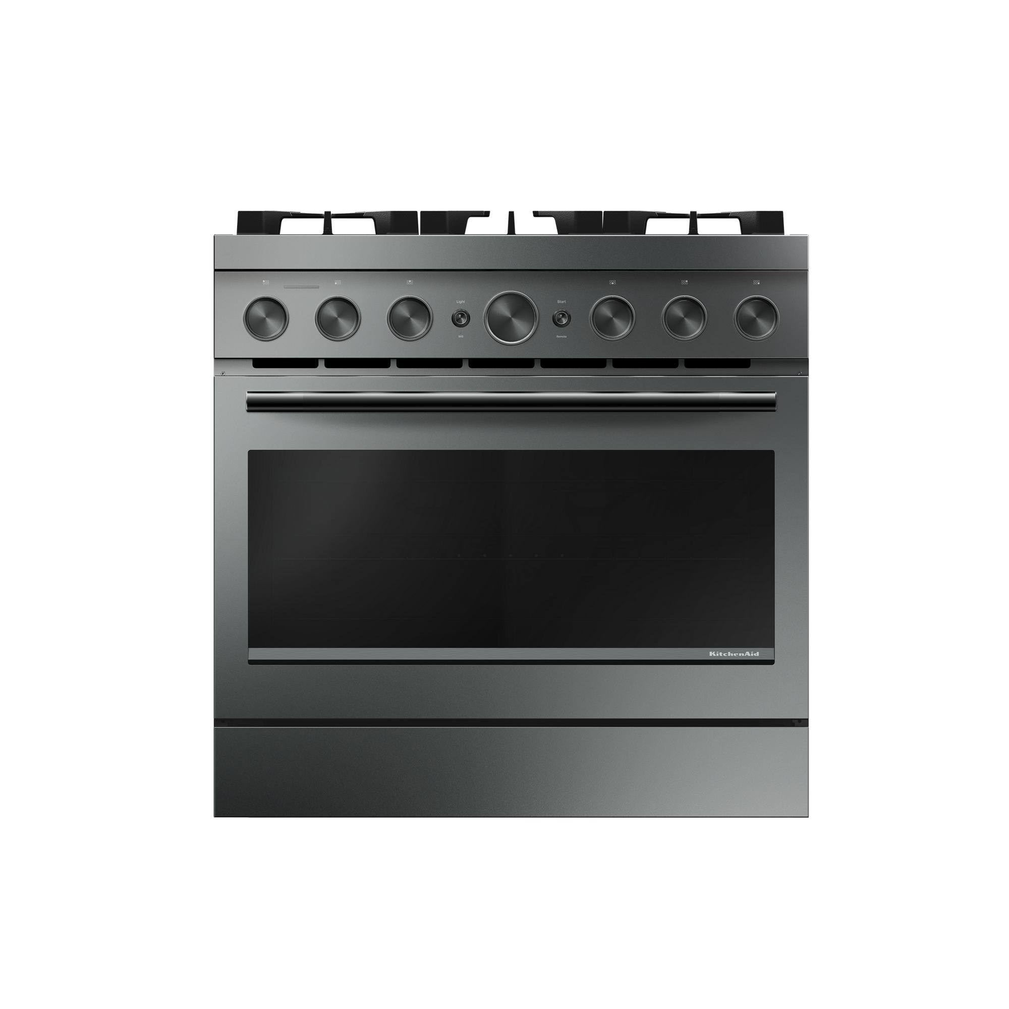 KitchenAid - 5.1 Cu. Ft Commercial Gas Range with No Preheat Air Fry Mode and 6 Burner - Juniper