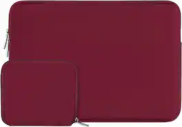 mosiso - 13-13.3 inch Laptop Sleeve Bag for MacBook Air Pro 13 14 HP Dell ASUS Lenovo, Neoprene Computer Sleeve with Small Case - Red