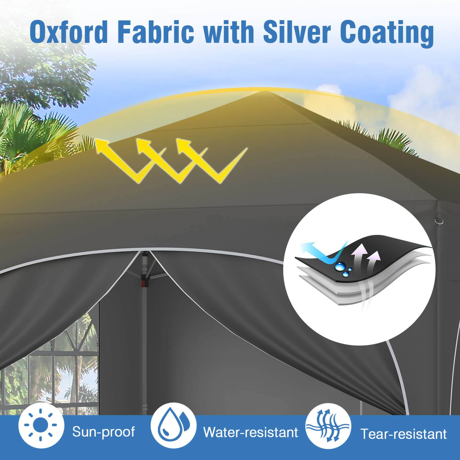 Oxford Fabric with Silver Coating, Sun-proof, Water-resistant, Tear-resistant