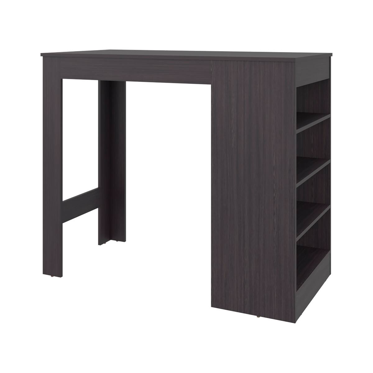 Alt View 2. Loheer - Loheer Wenge Modern Kitchen Island with Open Storage Rectangular - Wenge.
