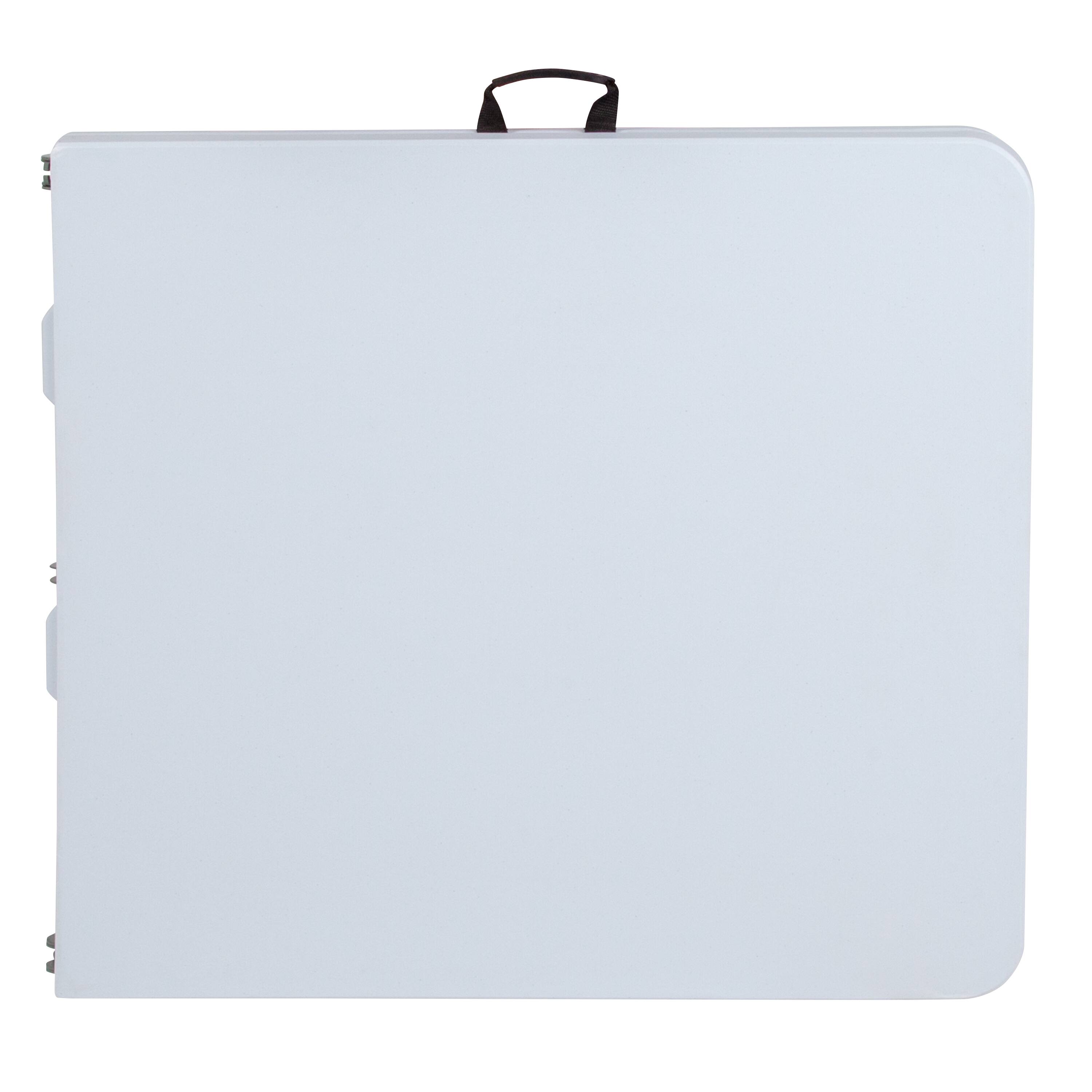 Alt View 7. Emma + Oliver - 4.97-Foot Bi-Fold Plastic Folding Table - Granite White.