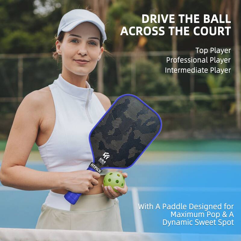 DRIVE THE BALL ACROSS THE COURT

Top Player  
Professional Player  
Intermediate Player  

With A Paddle Designed for Maximum Pop & A Dynamic Sweet Spot