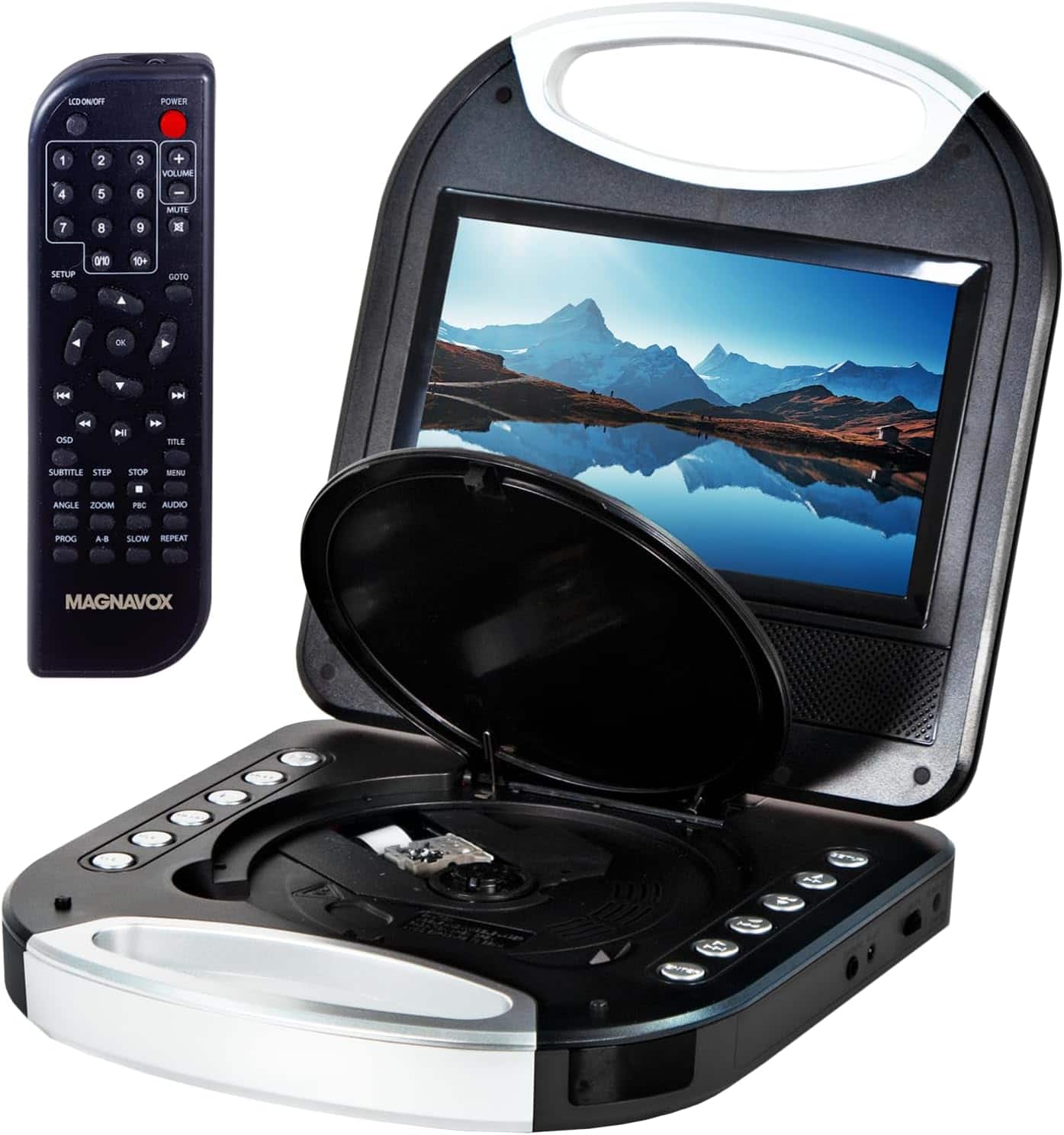 Vulpecula Spade - MTFT750-BK Portable 7 inch TFT DVD/CD Player with Remote Control and Car Adapter in Black