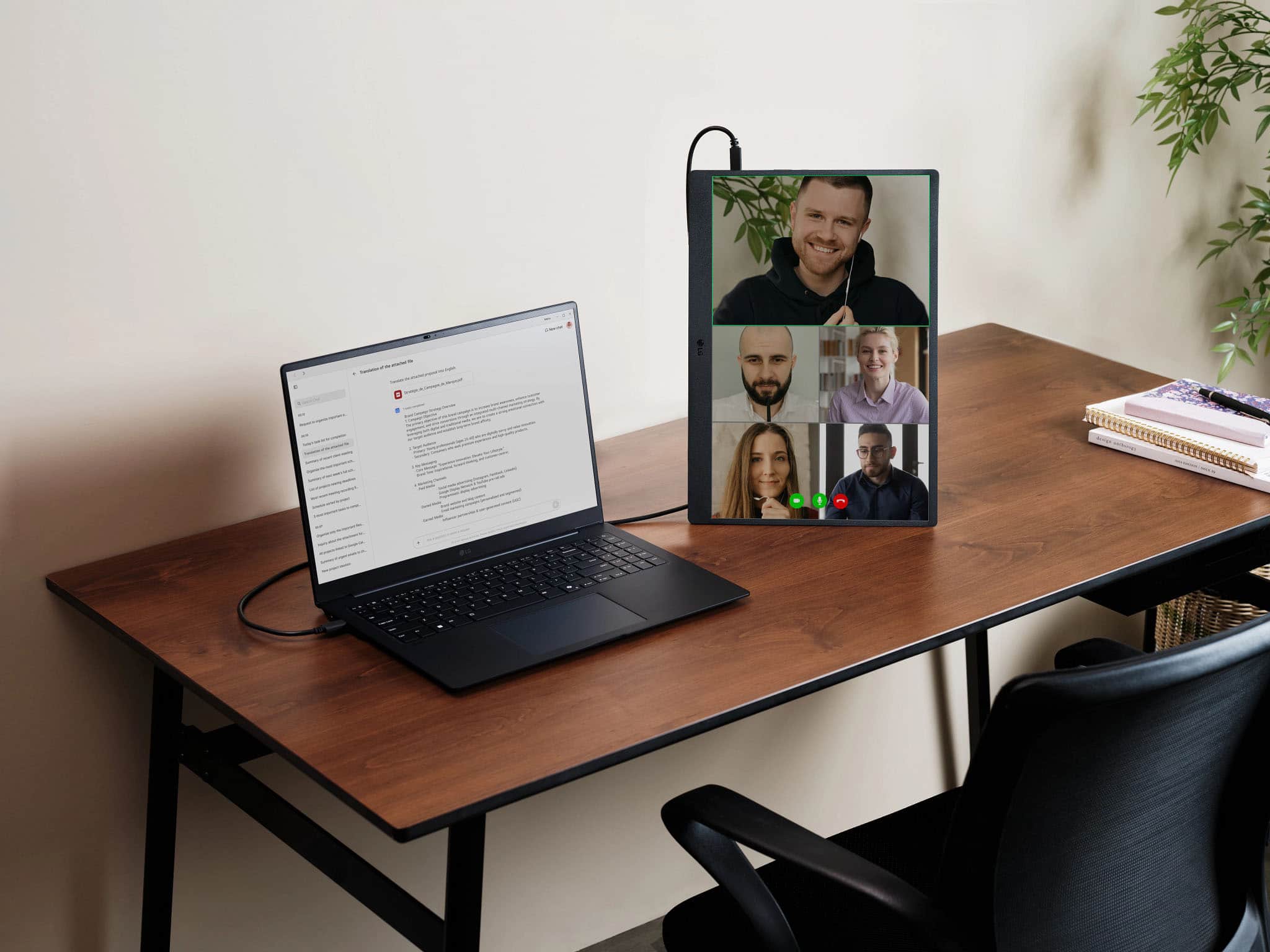 LG gram +view 17” IPS WQXGA 60Hz Portable Monitor (USB Type C
