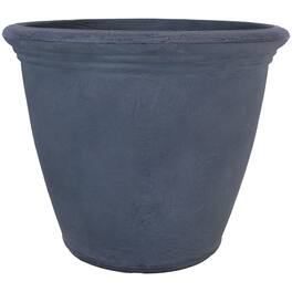 Sunnydaze - 20 in Anjelica Dual-Wall Polyresin Planter - Slate
