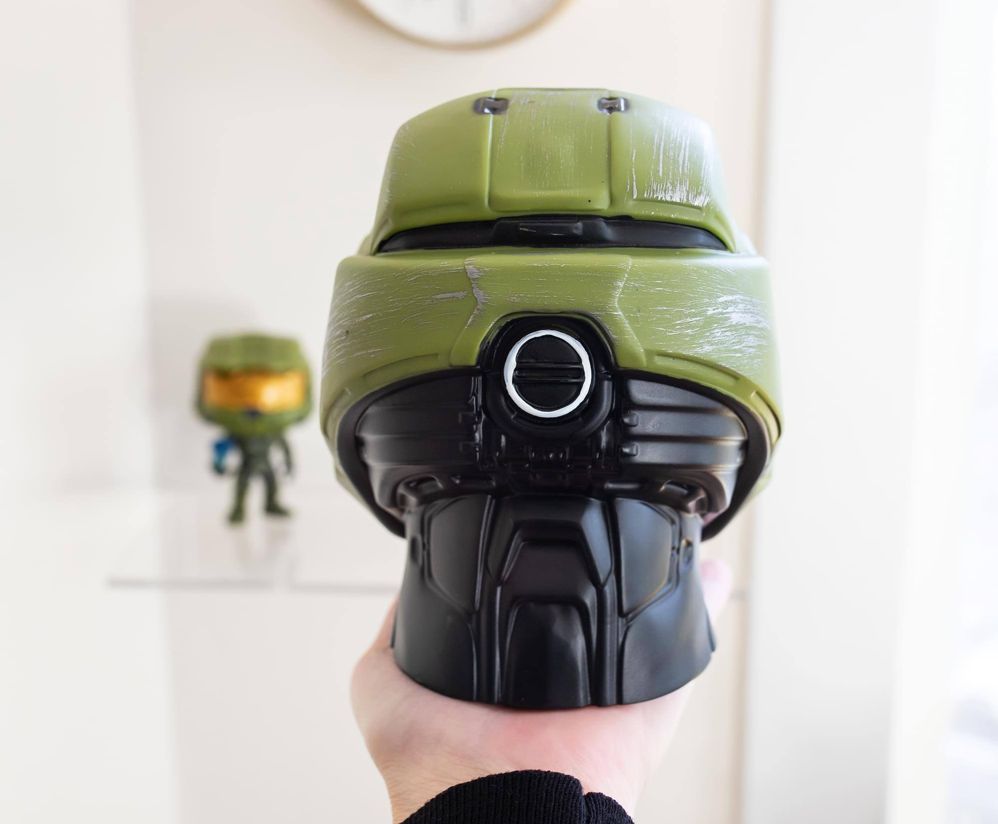 Alt View 3. Ukonic - HALO Master Chief Helmet Figural Mood Light | 6 Inches Tall - Green.